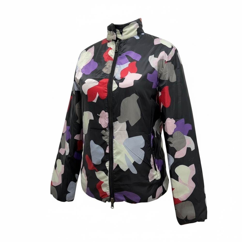 Emporio Armani Abstract Floral Lightweight Reversible Multi Jacket Size IT 36